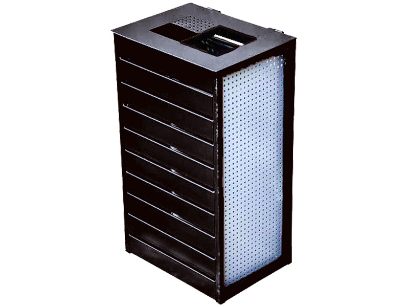 Урна з попільничкою металева Основа чорна 400х300х700мм КОМПРЕД OL202/2